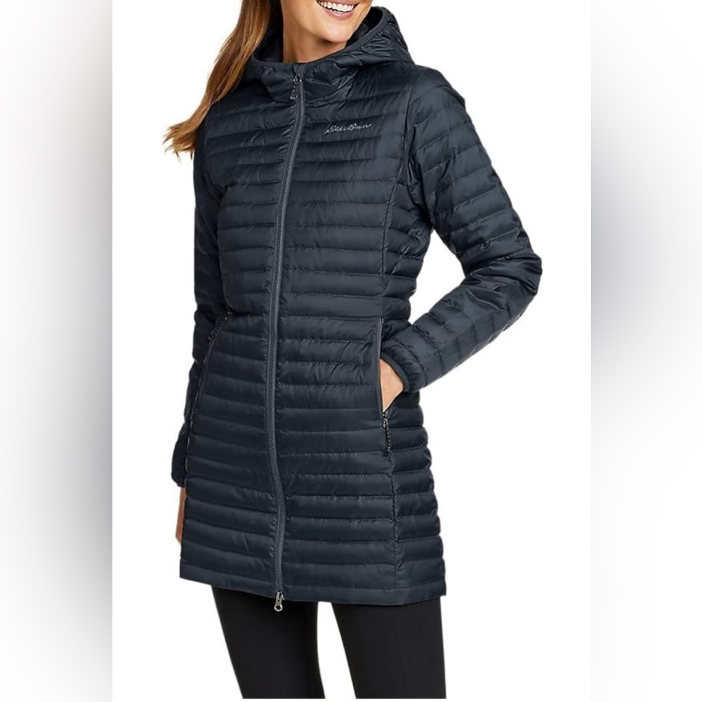 NWT Women's Eddie Bauer Microlight Traveler Down Parka Storm XXL
